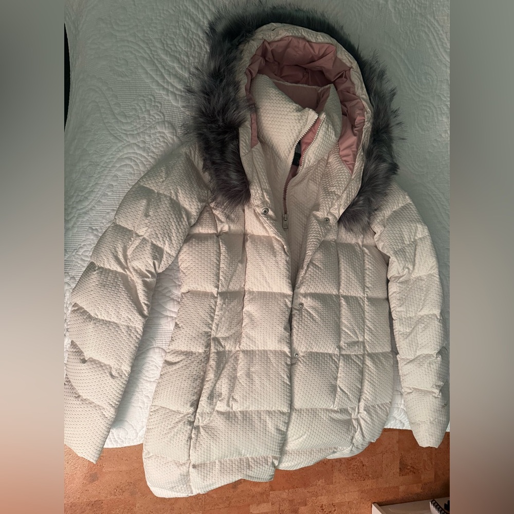 NORTH FACE White Hey Mama Puffer Jacket (XS) - Picture 2 of 3